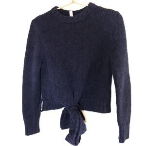 Ajaie Alaie  Purple Wrap Sweater XS Crew Neck Alpaca Wool